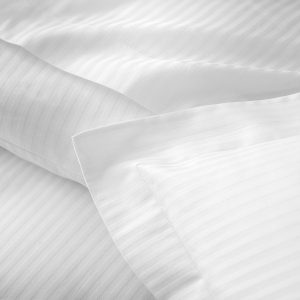 Lot 6 Taies d'oreiller rectangle - Décaties - Bande satin, 50 x 70